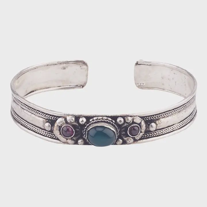 1/4" Malachite Cuff Bracelet