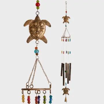 Recycled Animal Windchime - Turtle