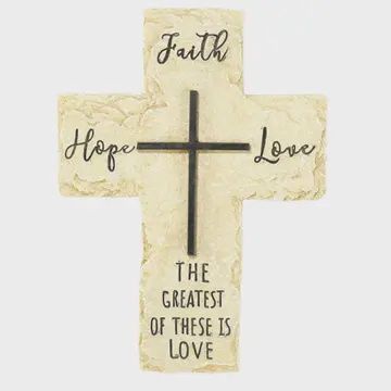Wall Cross Faith Hope Love 9.75"