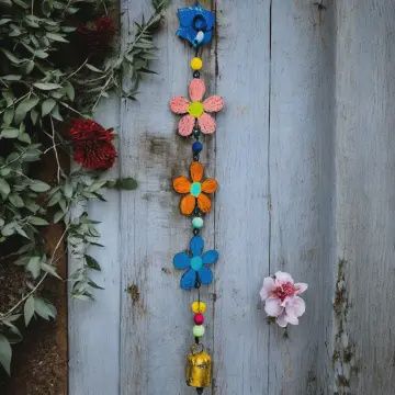 Flower Metal Wind Chime 16"