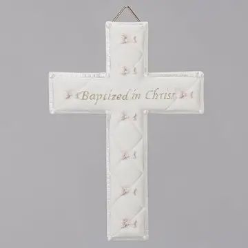 Baptism Girl Wall Cross 6" x 4"