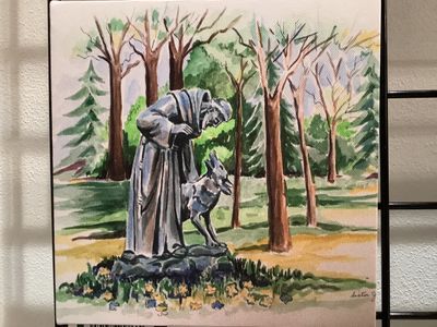 St. Francis and Gubbio 8"x8"