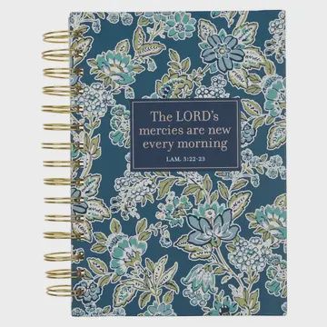 Blue Floral New Mercies Lam. 3:22-23 Journal