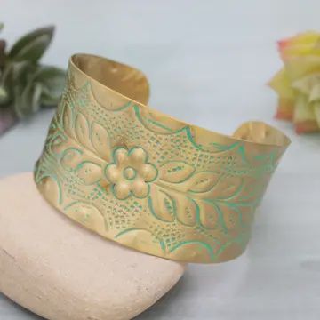 Gold Patina Cuff Bracelet