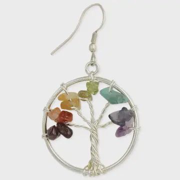 Agate Tree Of Life Earrings