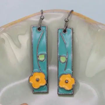 Bar Floral Earrings