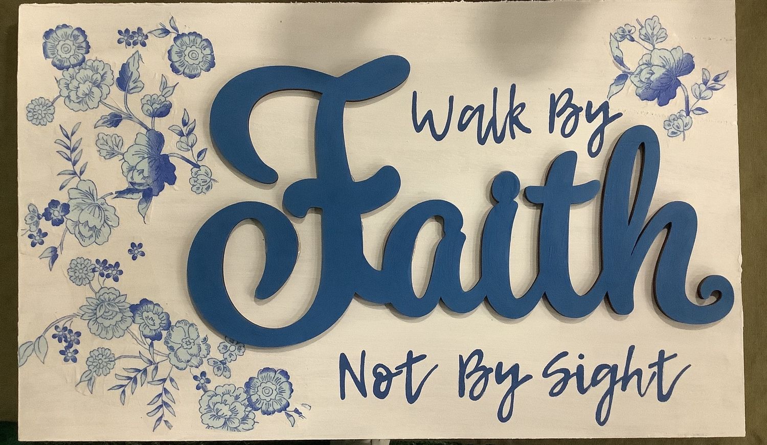 Walk by Faith Wood Plaque