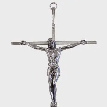 Silver-Tone Wall Crucifix