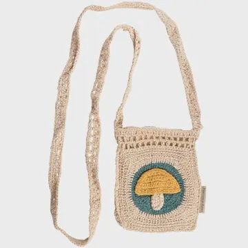 Crochet Mushroom Crossbody Bag