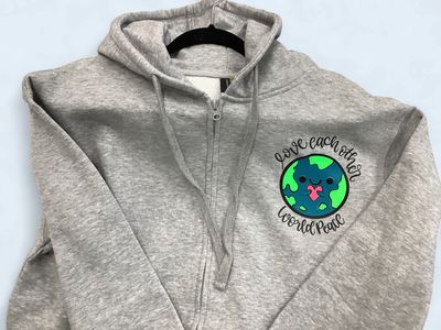 "Love Each Other" Large Zip Sweatshirt