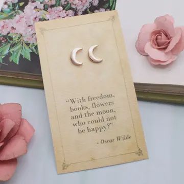 Literary Quotes Earrings, Style: Musical