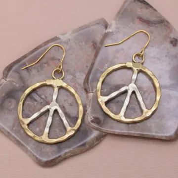 Round Peace Earrings