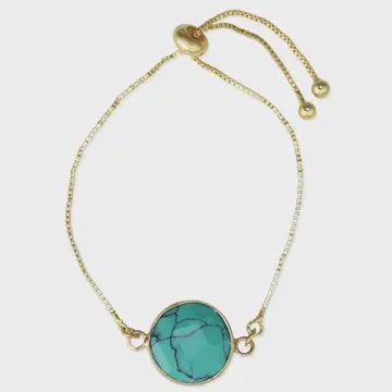 Turquoise Stone Toggle Bracelet