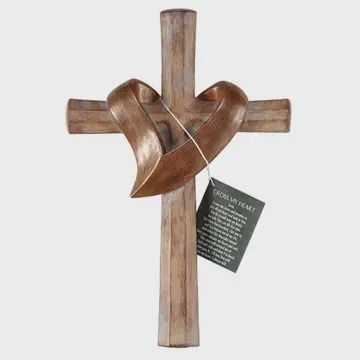 Jesus Heart Wall Cross 11"x7"