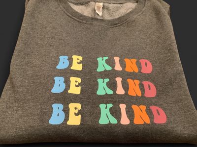 Be Kind Gray Crewneck Sweatshirt 2XL