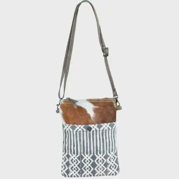 Canvas Bag with Fur Top