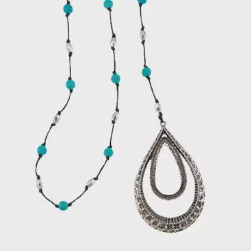 Turquoise Teardrop Necklace