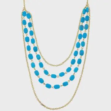 Gold Tone Beaded Necklace