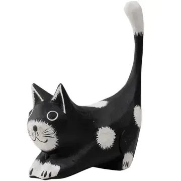 Stretching Black Cat