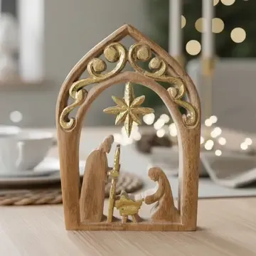 Golden Nativity 8" x 5"