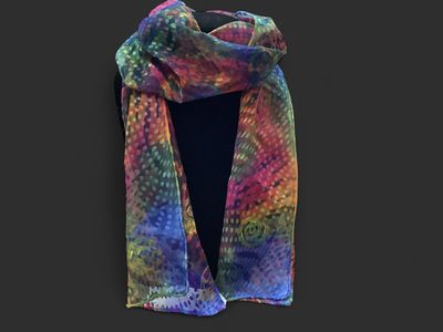 Rolling Rainbows Silk Scarf by Sr. Sharon Havelak