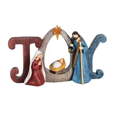 JOY Holy Family Nativity 4.75"