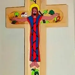 Hand-Painted Cross