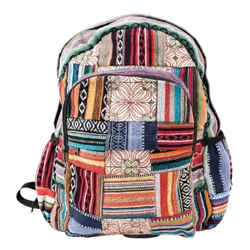 Stripes &amp; Patchwork Backpack