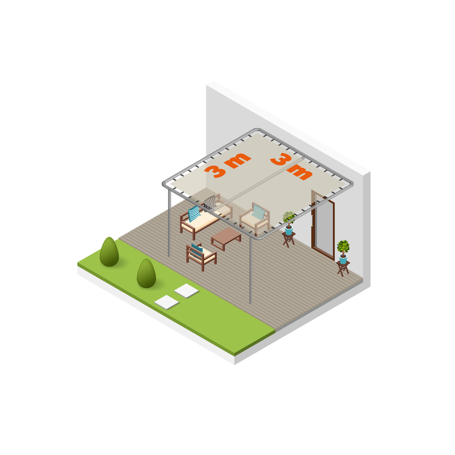 Pergola 3x3m