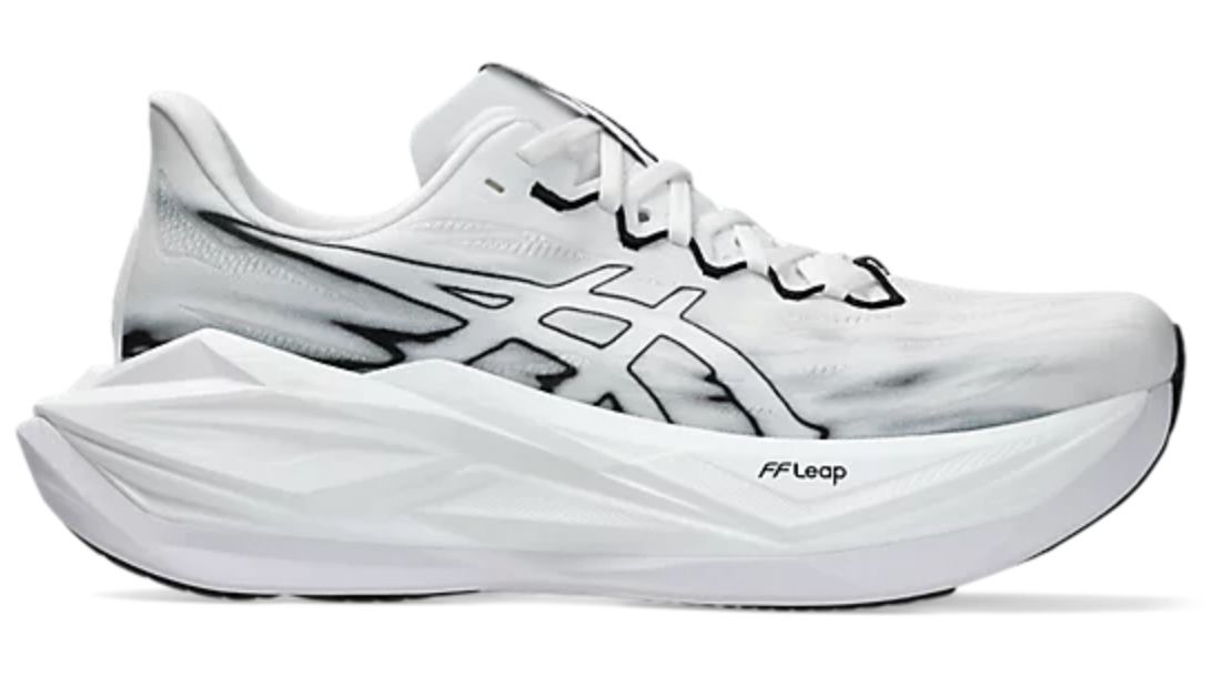 ASICS SUPERBLAST 3, Color: WHITE/BLACK, Size: 4
