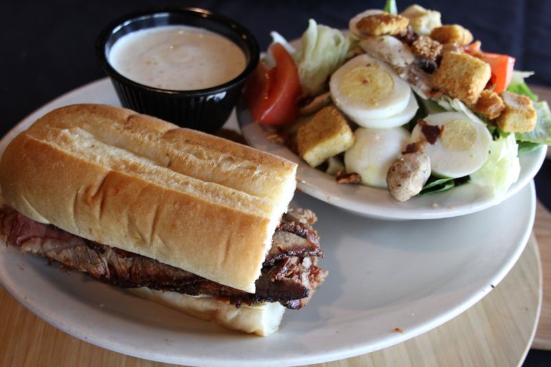 Salad & Sliced Meat Sandwich