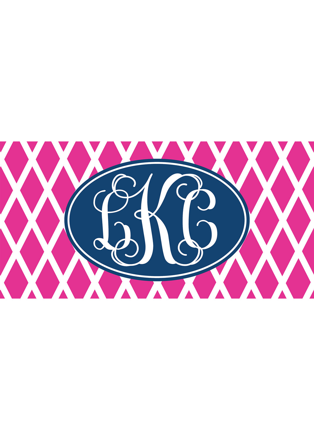Monogrammed license plate