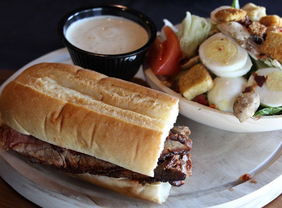 Salad & Sliced Meat Sandwich