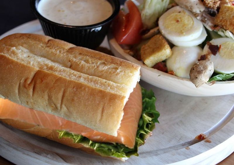 Salad & Salmon Sandwich