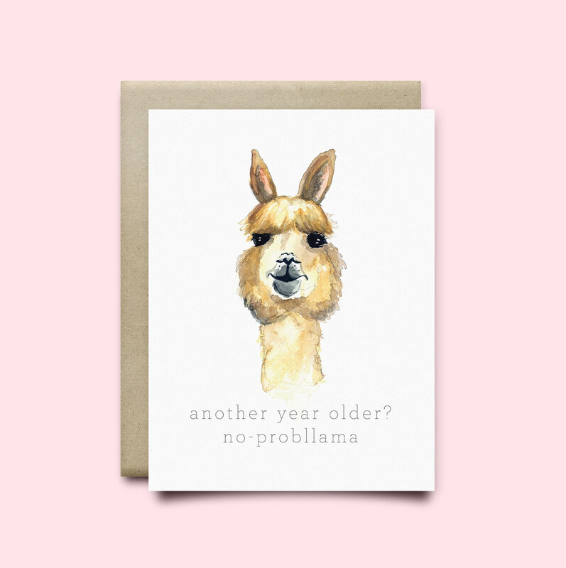 Llama Birthday Card