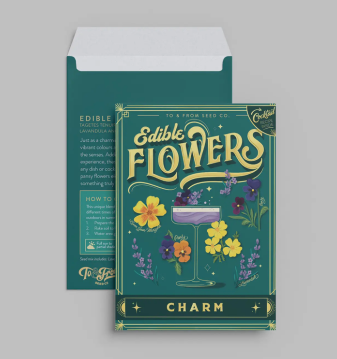 Edible Flowers Seed Packet Card