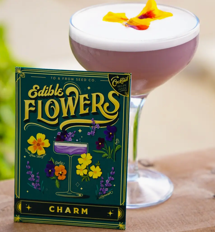 Edible Flowers Seed Packet Card