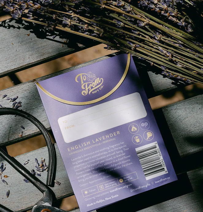 Lavender Seed Packet Card