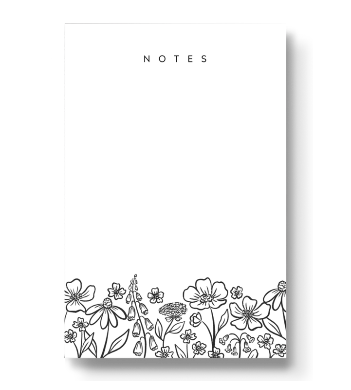 Pressed Floral Notepad, 4x6 in.