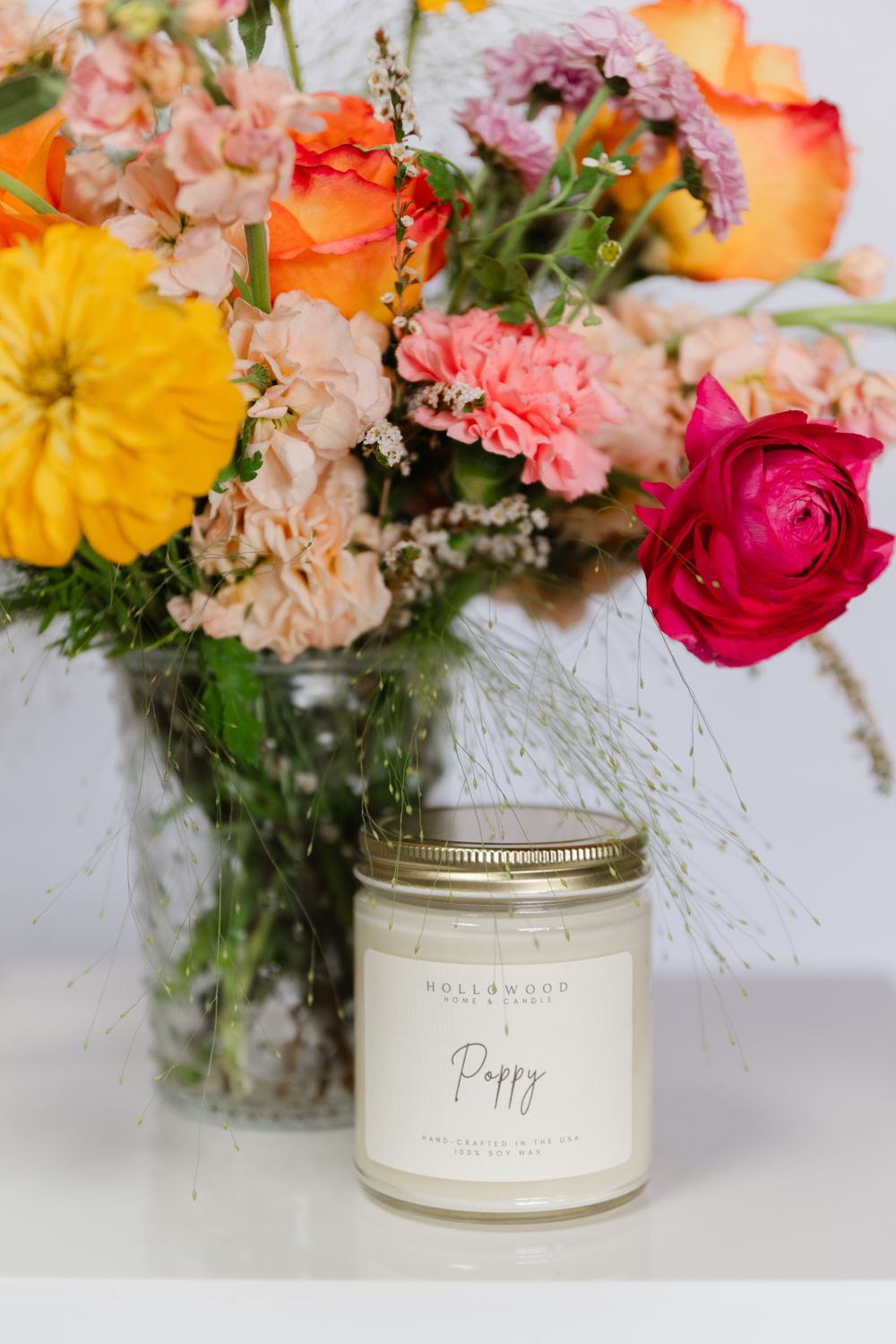 Arrangement + Candle Collection