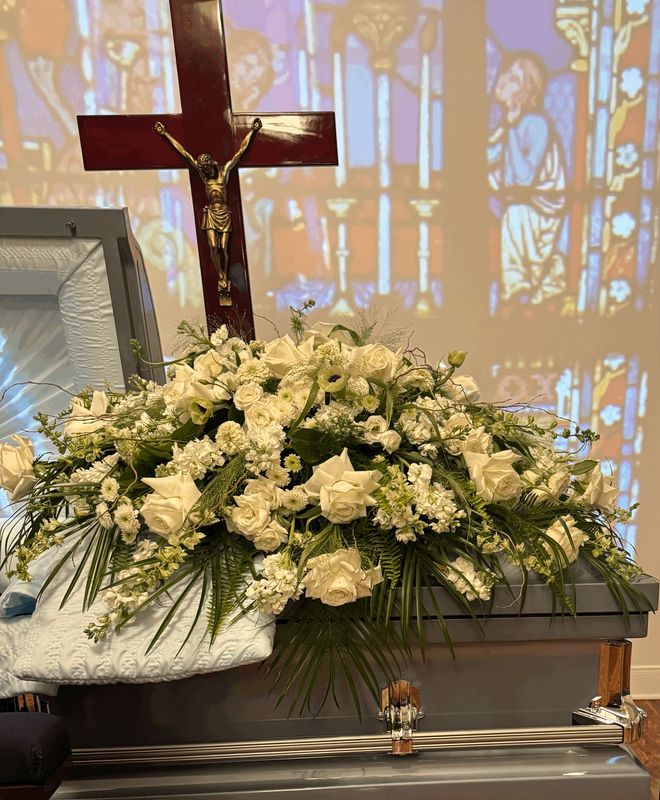 Cherished Memories Casket Spray