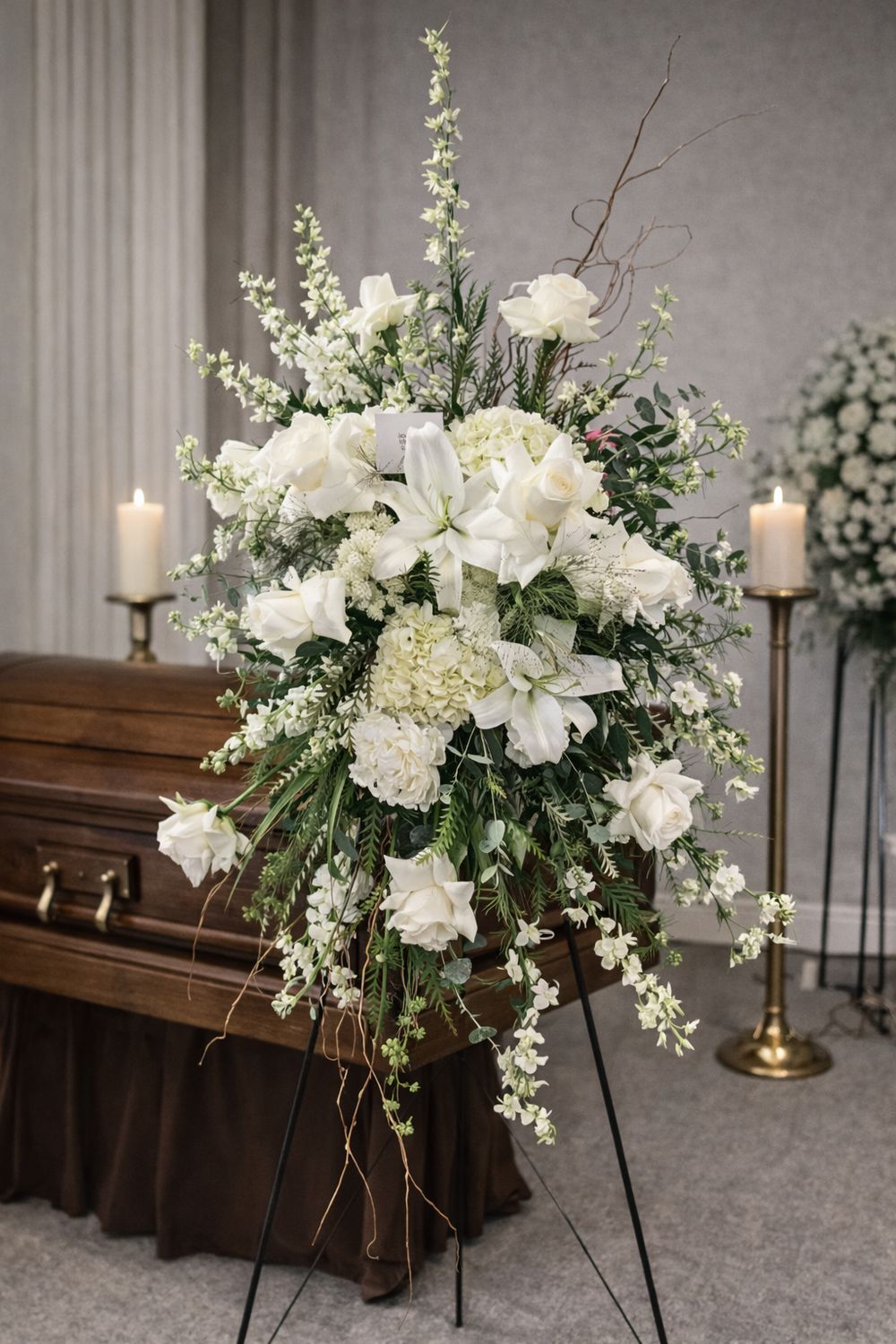 Ivory Tribute Standing Spray