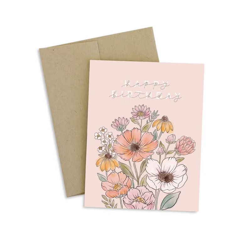 Happy Birthday Wildflower Card