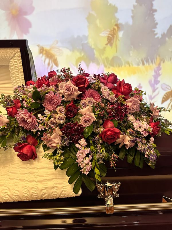 Lavender Fields Casket Spray