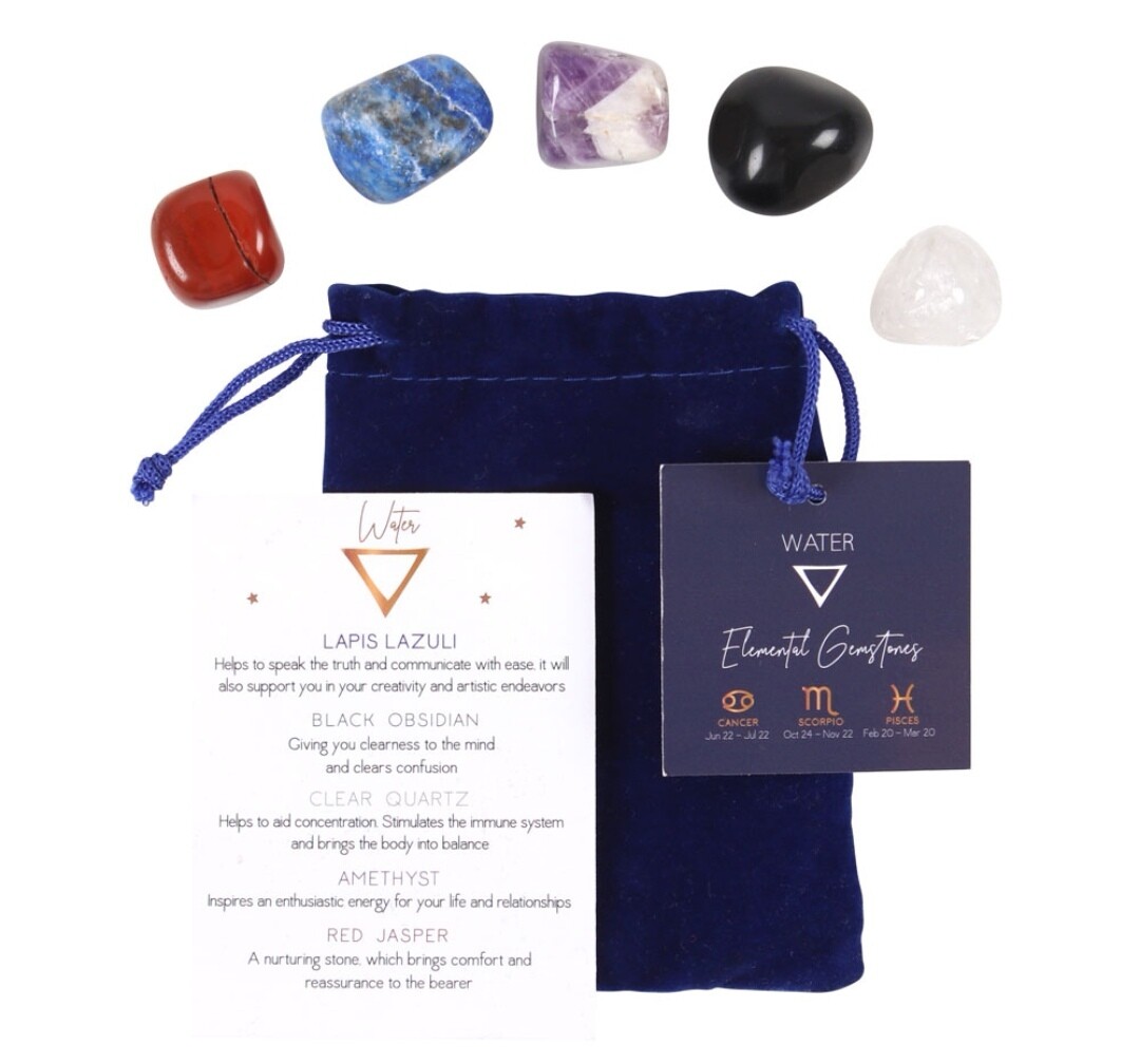 Water Element Tumble Gem Stone Gift Set