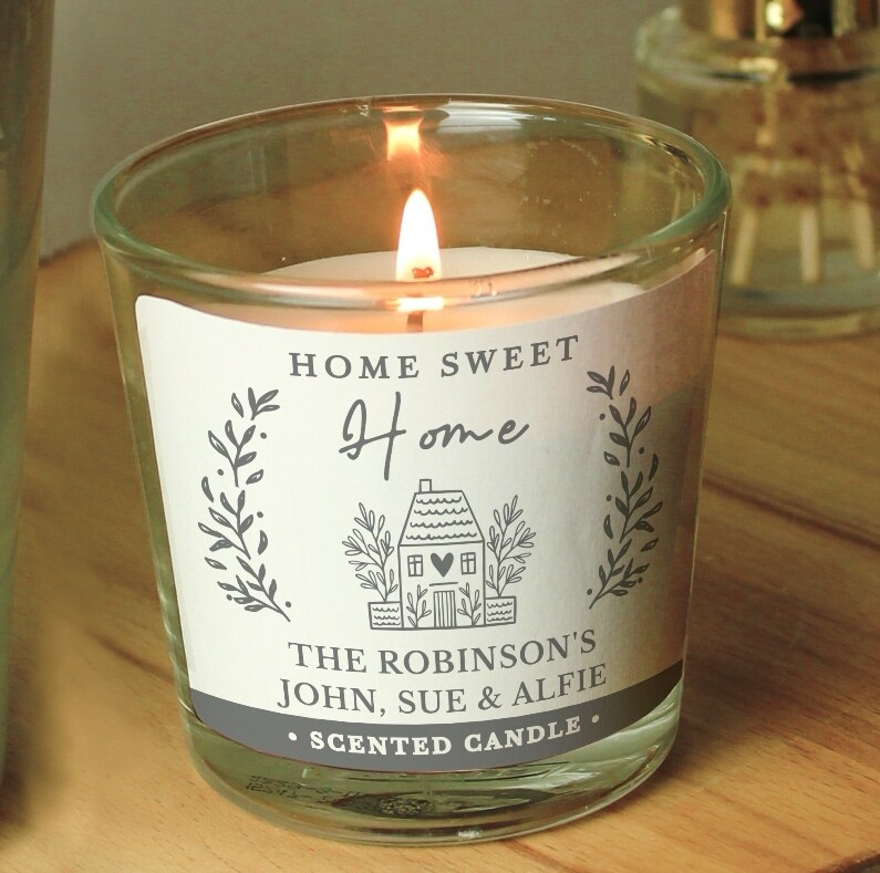 Personalised HOME Scented Jar Candle