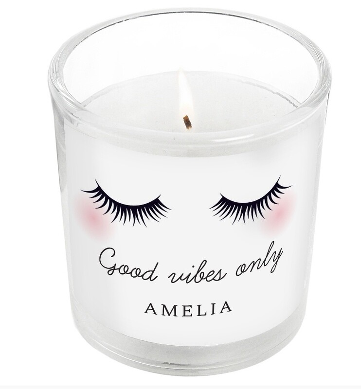 Personalised Eyelashes Scented Jar Candle