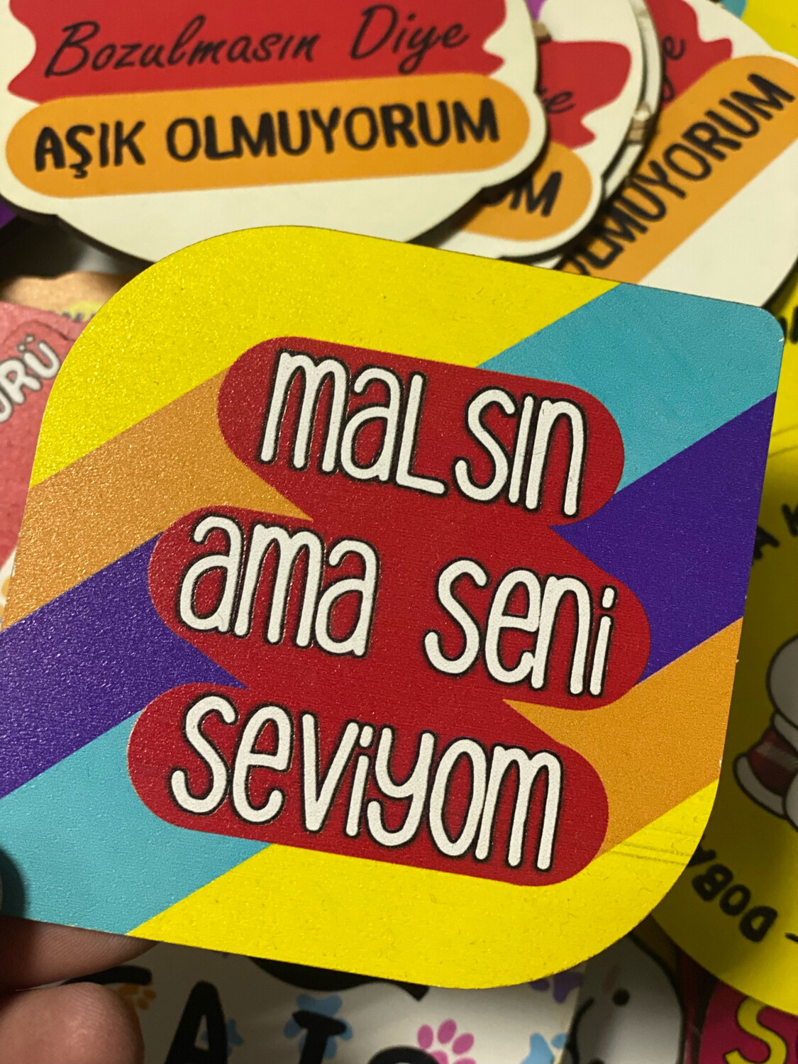 Houten Onderzetter Malsin Ama Seni Seviyom