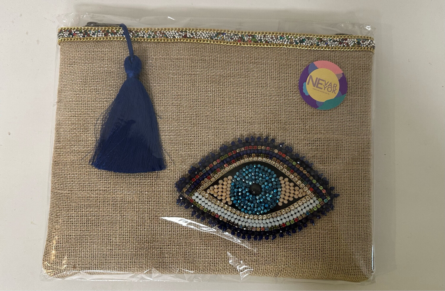 NVRNYK Clutch tas - Eye blauw 