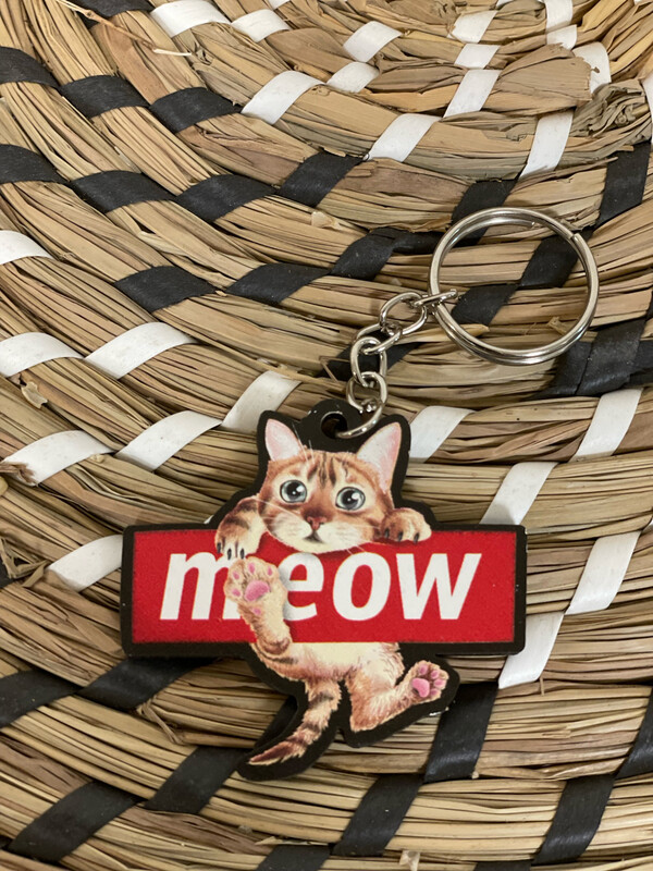 Meow Houten Sleutelhanger Meow Houten Sleutelhanger